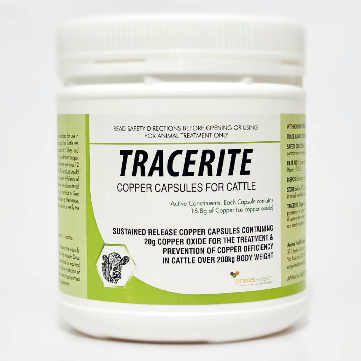 Tracerite Copper Capsules for Cattle (20g) - Animal Health Supplies